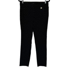 Rafaella Classic Ankle Stretch Polka Dot Pants Size 10